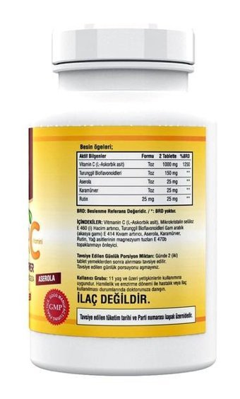 Ncs Ester C Vitamini Kara Mürver Rutin Karamürverli Yetişkin Vitamin 120 Tablet