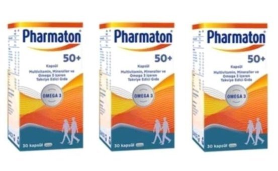 Pharmaton 50 Plus Aromasız Yetişkin Vitamin 3x60 Tablet