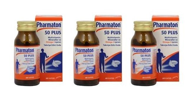 Pharmaton 50 Plus Aromasız Yetişkin Vitamin 3x60 Tablet