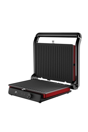 Arçelik TM 6046CK 6 Dilim Armor Çıkartılabilir Plaka Çift Taraflı 2400 W Izgaralı Kırmızı Tost Makinesi