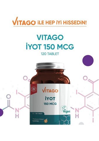 Vitago İyot Aromasız Yetişkin Vitamin 120 Tablet