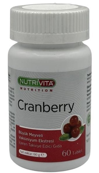 Nutrivita Cranberry Meyveli Yetişkin Vitamin 60 Tablet