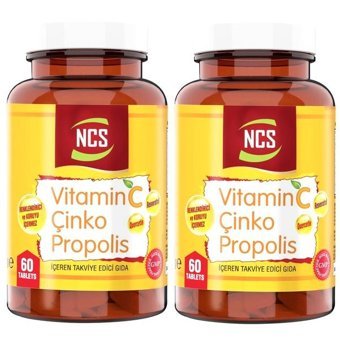 Ncs Vitamin C D Propolis Çinko Aromasız Yetişkin Vitamin 2x60 Tablet