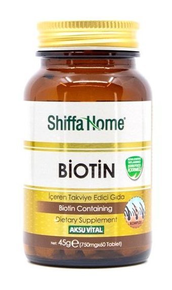 Shiffa Home Biotin Aromasız Yetişkin Vitamin 60 Kapsül