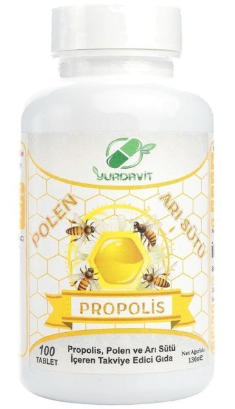 Propolis Polen Arı Sütü Vitamin C Propolis Yetişkin Vitamin 100 Tablet