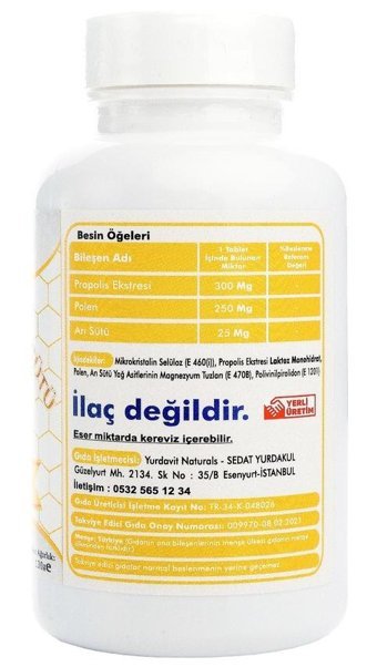 Propolis Polen Arı Sütü Vitamin C Propolis Yetişkin Vitamin 100 Tablet