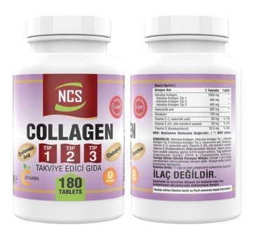 Ncs Kollajen Tip 1 2 3 Vitamin - Vitamin D3 K2 Aromasız Yetişkin Vitamin 180 Tablet