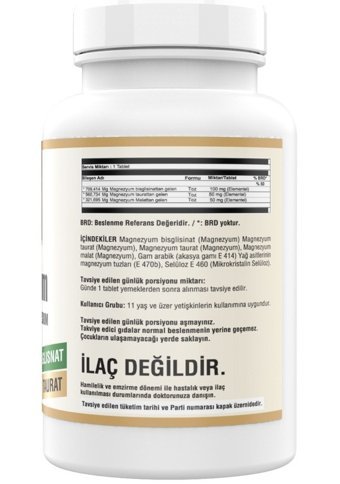 Ncs Magnesium Malat Glisinat Taurat - Vitamin D3K2 Aromasız Yetişkin Vitamin 180 Tablet - 20 ml