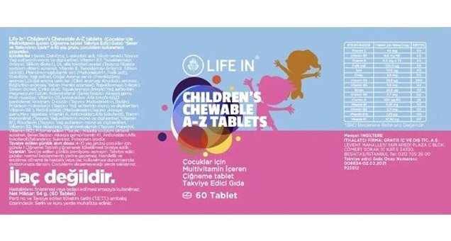 Life A-Z Çocuk Multivitamin Aromasız Çocuk Vitamin 60 Softgel