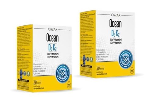 Ocean Vitamin D3 K2 Aromasız Yetişkin Vitamin 2x20 ml