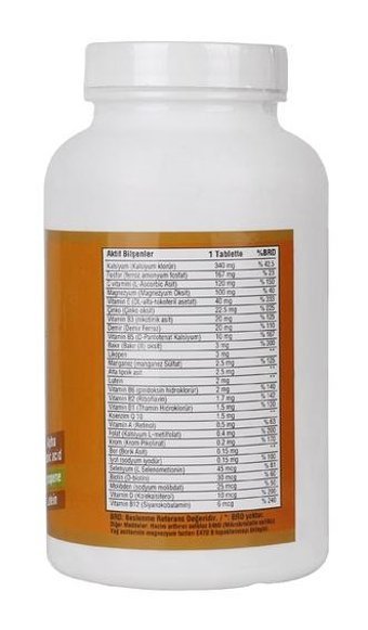 Ncs Vitamin Mineral Multivitamin Coenzyme Alpha Lipoic Aromasız Yetişkin Vitamin 180 Tablet