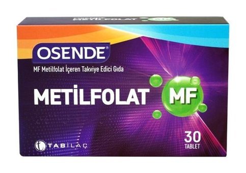 Osende Mf Metilfolat Aromasız Yetişkin Vitamin 30 Tablet