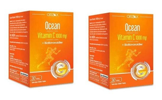 Ocean Vitamin C Aromasız Yetişkin Vitamin 2x30 Tablet
