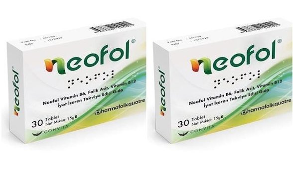 Neofol - Aromasız Yetişkin Vitamin 2x30 Tablet