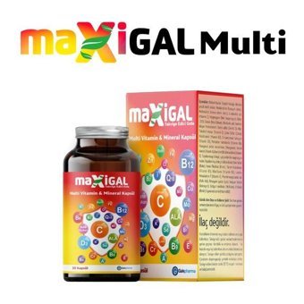 Maxigal Multivitamin Multimineral Aromasız Yetişkin Vitamin 30 Kapsül