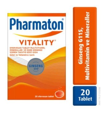 Pharmaton Vitality Aromalı Yetişkin Vitamin 20 Tablet