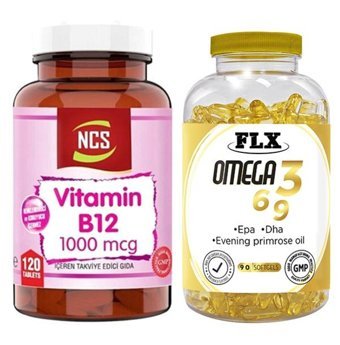 Ncs Vitamin B12 Flx Omega 3 6 9 Aromasız Yetişkin Vitamin 90 Tablet