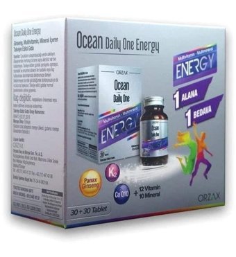 Orzax Ocean Daily One Energy Aromasız Yetişkin Vitamin 30 Kapsül