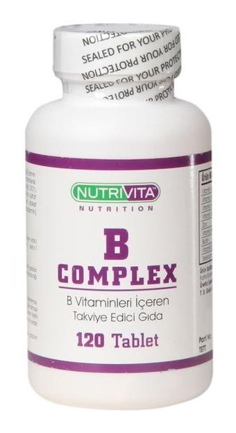 Nutrivita B Complex Aromasız Yetişkin Vitamin 120 Tablet