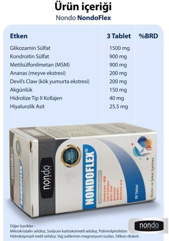 Nondo Nondoflex Aromasız Yetişkin Vitamin 90 Tablet
