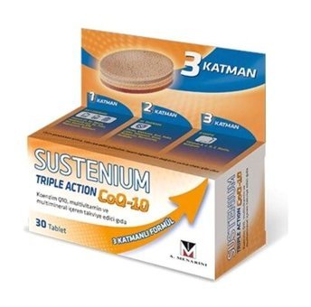 Sustenium Triple Action Coenzyme Q-10 Aromasız Yetişkin Vitamin 30 Tablet