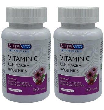 Nutrivita Vitamin C Vitamini Echinacea Çiçek Yetişkin Vitamin 2x120 Tablet