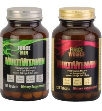 Force Nutrition Men Women Aromasız Yetişkin Vitamin 240 Tablet