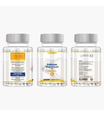 Naturall Kalsiyum Magnezyum Ve Vitamin D3 Aromasız Yetişkin Vitamin 120 Kapsül