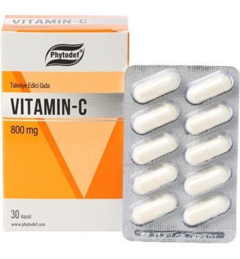 Phytodef Vitamin C Aromasız Yetişkin Vitamin 5x30 Kapsül