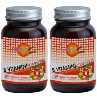 Meka Nutrition B Complex Vitamin C Selenium Aromasız Yetişkin Vitamin 2x120 Tablet