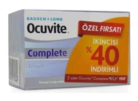 Bausch & Lomb Complete Aromasız Yetişkin Vitamin 2x60 Kapsül
