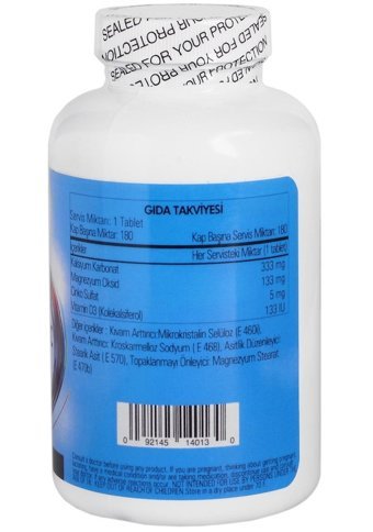 Vitapol Calcium Magnesium Zinc Plus Vitamin D Aromasız Yetişkin Vitamin 180 Tablet