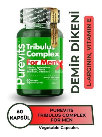 Purevits Tribulus For Men Complex Aromasız Yetişkin Vitamin 60 Kapsül