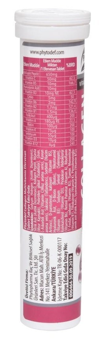 Phytodef Kolajen Multivitamin Aromasız Yetişkin Vitamin 20 Kapsül