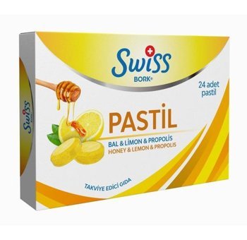 Swiss Bork Pastil Limonlu Yetişkin Vitamin 24 Pastil