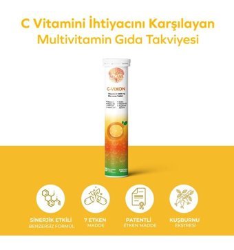 Negans C-Vixon Portakallı Yetişkin Vitamin 20 Tablet