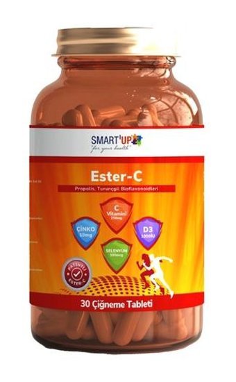 Smart Up Ester C Çilekli Yetişkin Vitamin 30 Kapsül