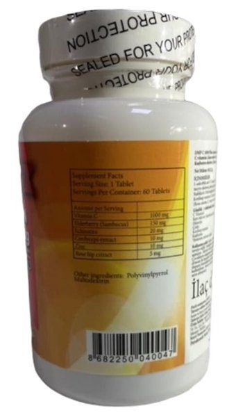 Dmp Vitamin C Çinko Kara Mürver Cordyceps Ekinezya Bitki Ekstralar Yetişkin Vitamin 2x120 Tablet