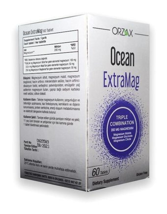 Ocean D3 K2 - Ocean Extramag Aromasız Yetişkin Vitamin 60 Tablet