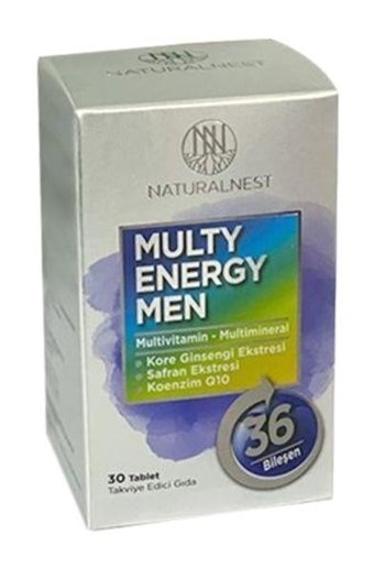 Naturalnest Multy Energy Men Aromasız Yetişkin Vitamin 30 Tablet
