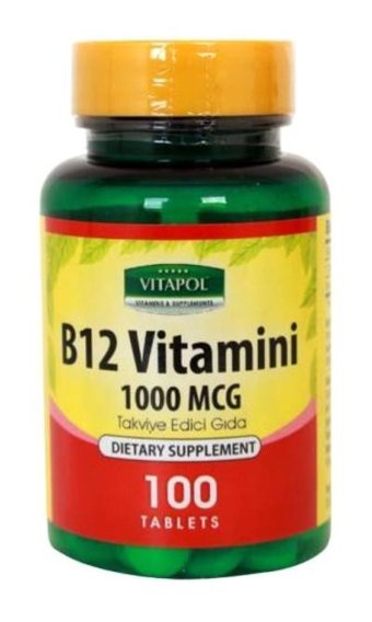 Trunature Vitamin B12 Aromasız Yetişkin Vitamin 100 Tablet