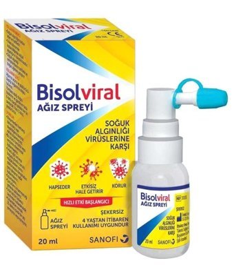 Bisolviral Viral Ağız Spreyi Bitki Ekstralar Yetişkin Vitamin 20 ml