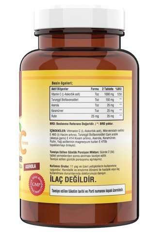 Ncs C Vitamini Kara Mürver Ve Vitamin D3 K2 Karamürverli Yetişkin Vitamin 120 Tablet