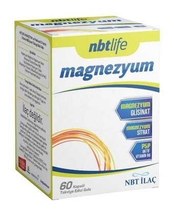 Nbt İlaç Magnezyum Aromasız Yetişkin Vitamin 60 Kapsül