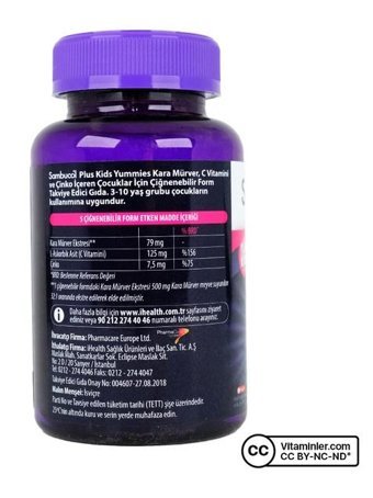 Sambucol Plus Kids Karamürverli Yetişkin Vitamin 3x60 Tablet