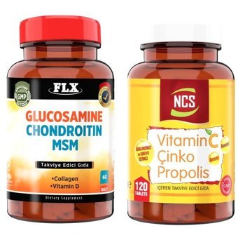 Ncs Glucosamine Chondroitin Msm - Vitamin C Aromasız Yetişkin Vitamin 60 Tablet - 120 Tablet