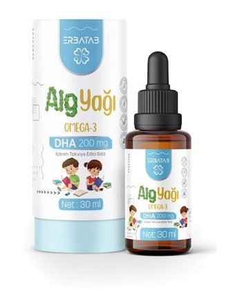 Erbatab Alg Yağı Omega3 Aromasız Çocuk Vitamin 30 ml