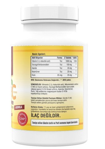 Ncs C Vitamini Kara Mürver Ve Glucosamine Karamürverli Yetişkin Vitamin 300 Tablet