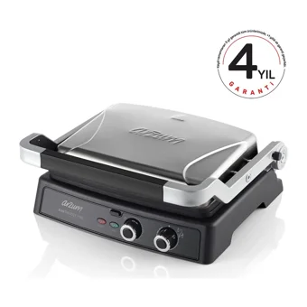 Arzum AR2044-INX 6 Dilim Granit Çıkartılabilir Plaka Tek Yönlü 2000 W Izgaralı inox Tost Makinesi