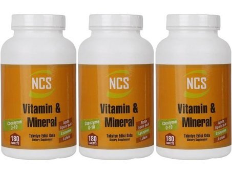 Ncs Vitamin Mineral Multivitamin Coenzyme Aromasız Yetişkin Vitamin 3x180 Tablet
